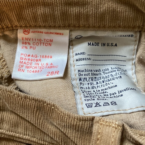 AG The Stilt cigarette jean light brown corduroy exclusively for SCOOP. Size 28 - Picture 4 of 5